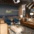 spacious resident lounge with couches and sports bar